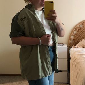 Harley Davidson button up short sleeve top